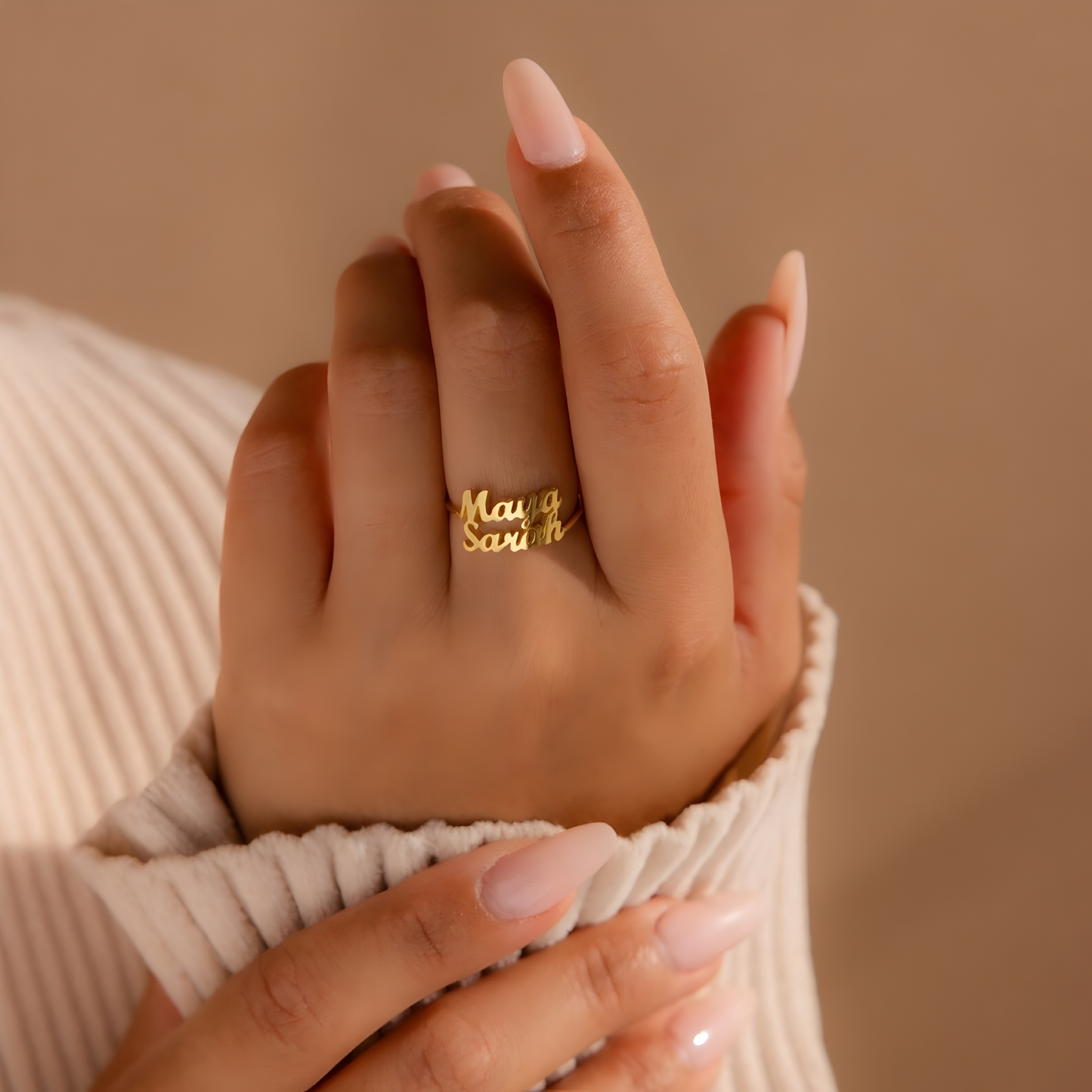 Cutomize couple name ring
