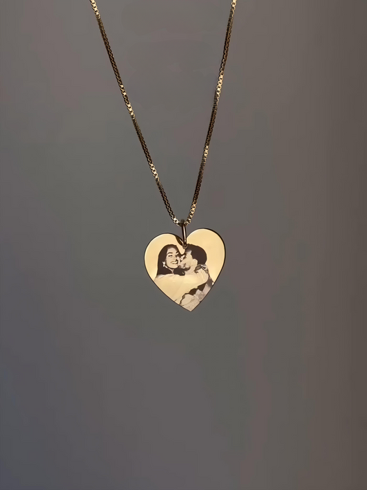Customized Heart Photo Pendant