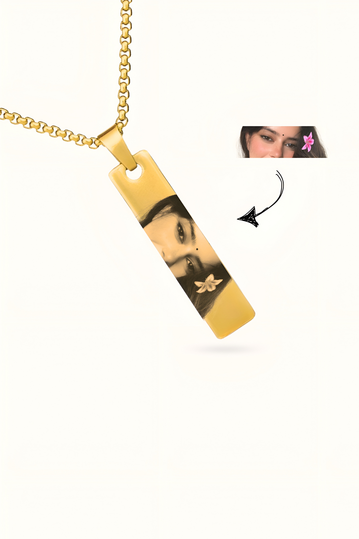 Customize eye pendant With back name