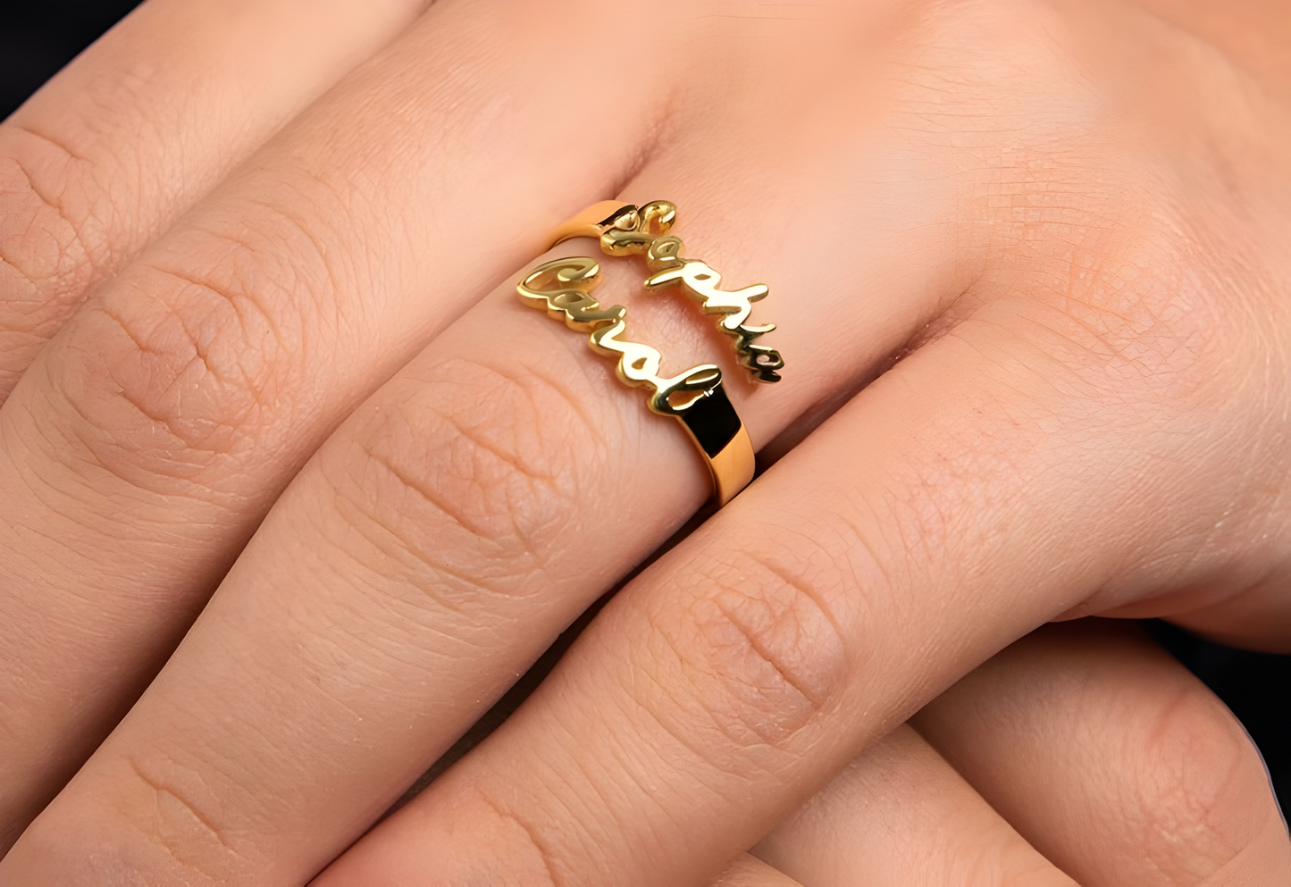 Cutomize couple name ring
