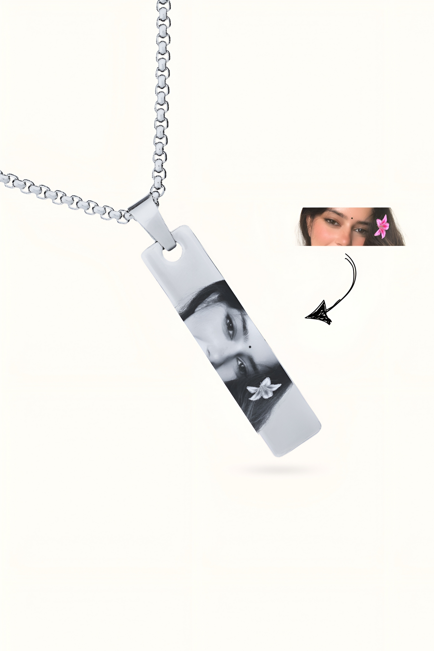 Customize eye pendant With back name
