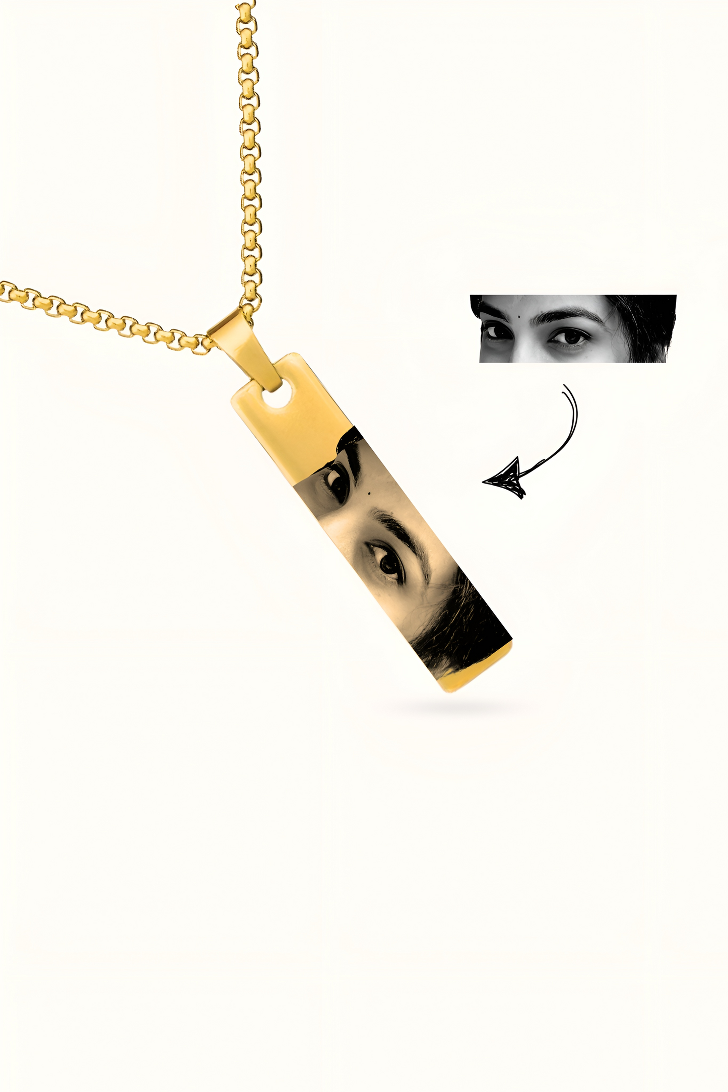 Customize eye pendant With back name