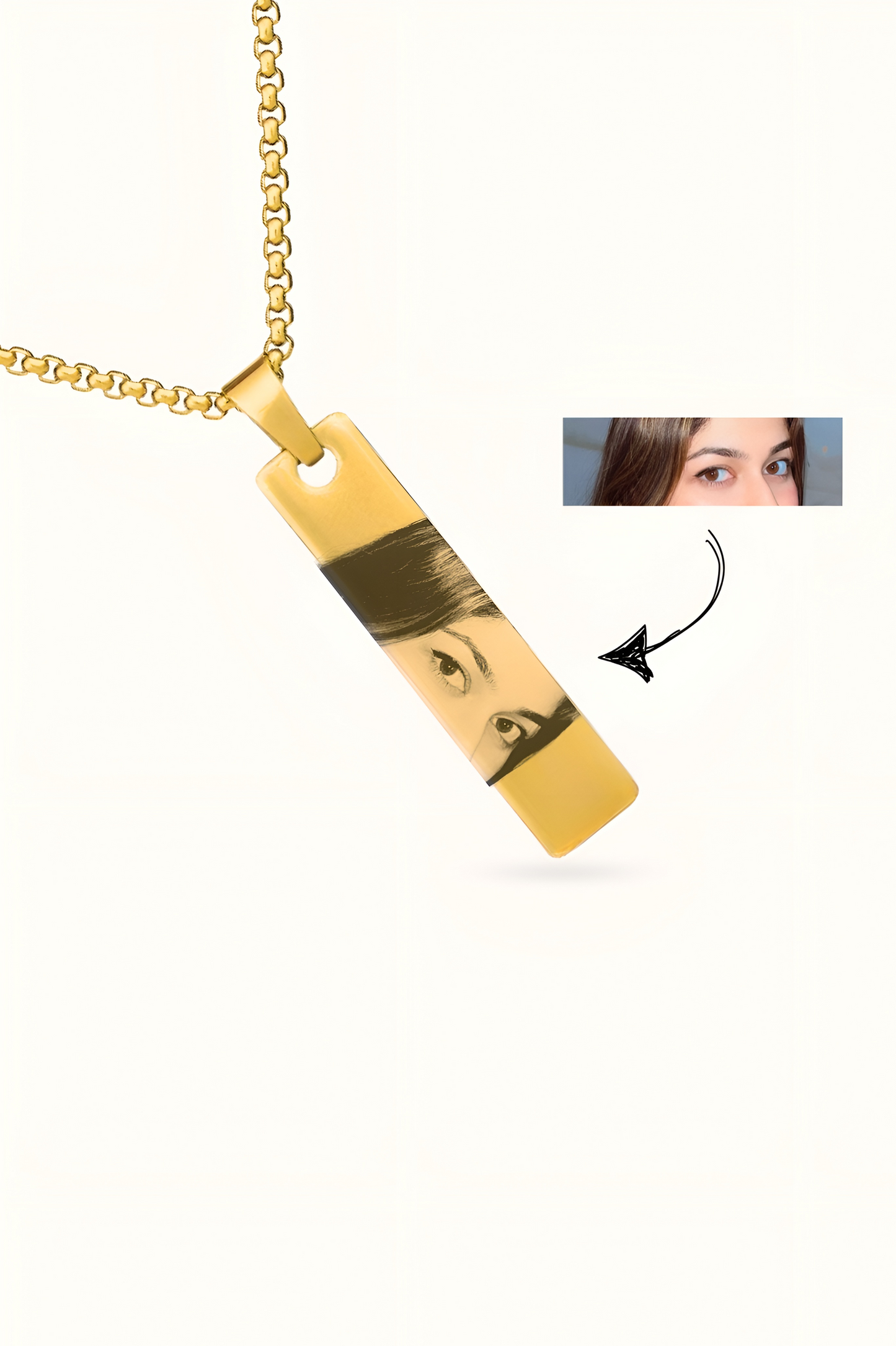 Customize eye pendant With back name