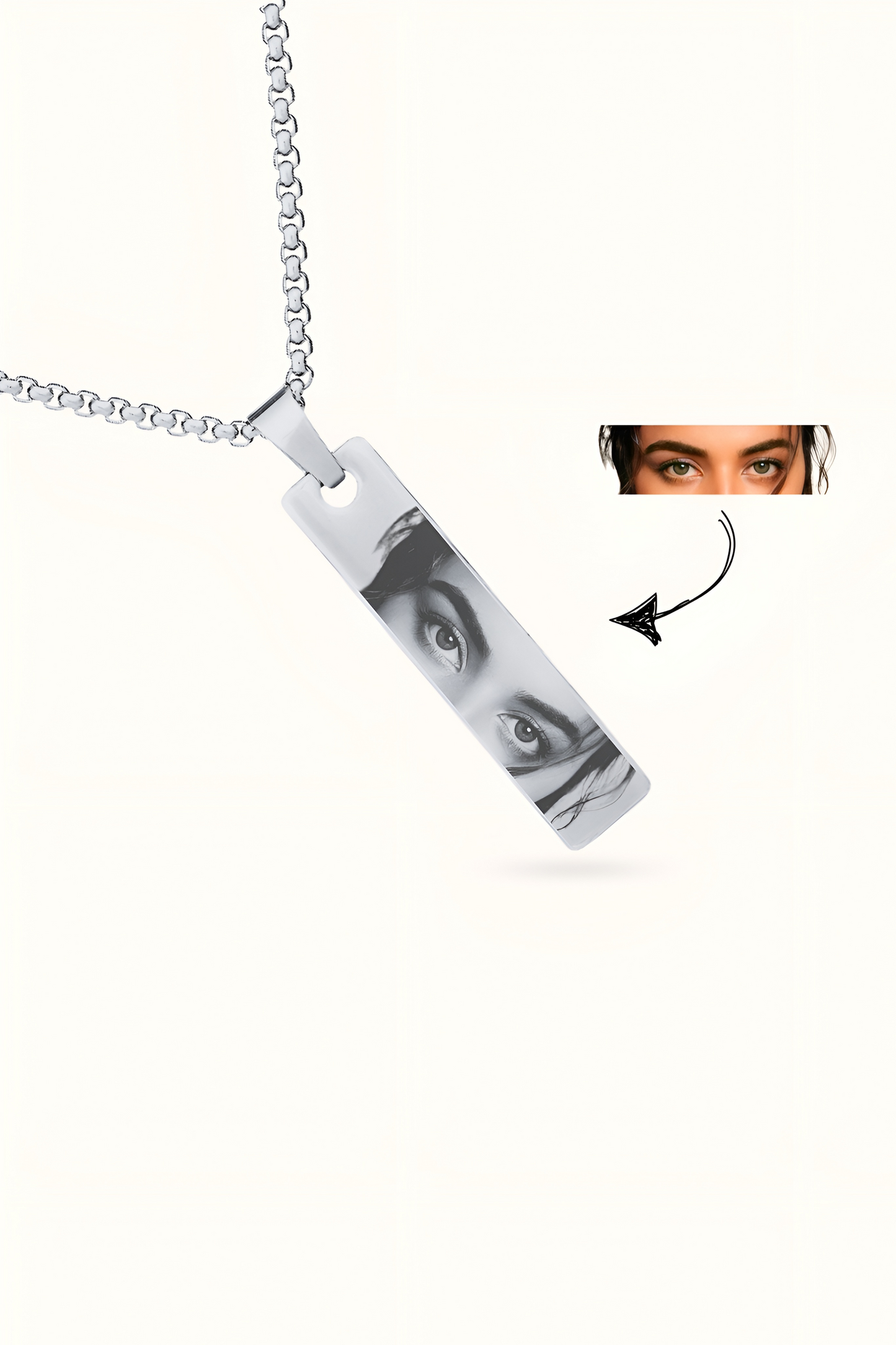 Customize eye pendant With back name